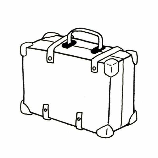 Чемоданчик черно белый