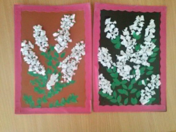 Аппликация в подготовительной группе весной