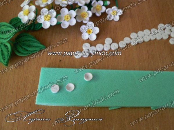 Ветка черемухи из фоамирана