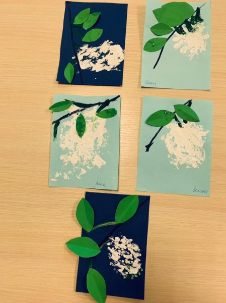 Аппликация черемуха