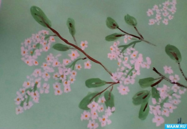 Цветут сады рисование в старшей группе