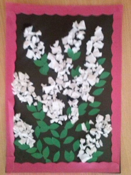 Аппликация весенние цветы