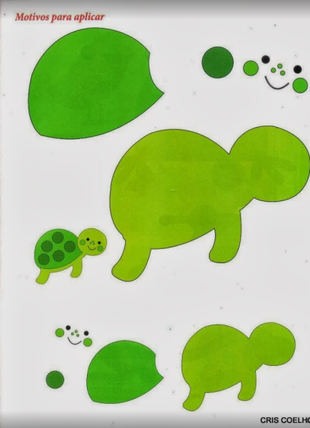 Трафарет черепахи для аппликации