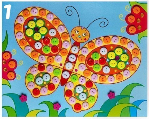 Аппликация с пуговицами