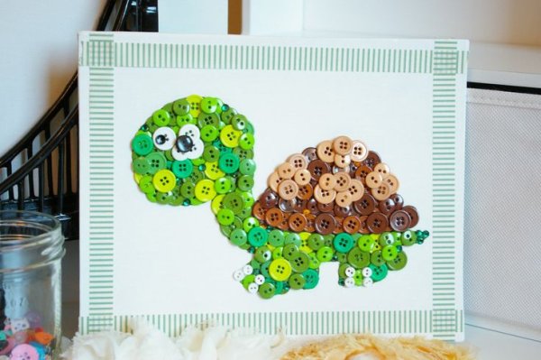 Черепашка из пуговиц