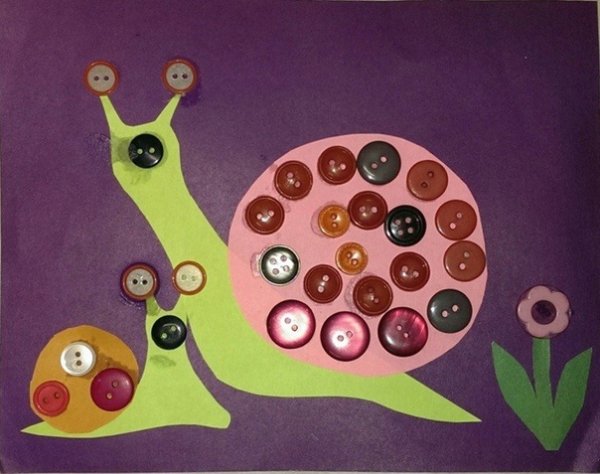 Композиция из пуговиц 2 класс