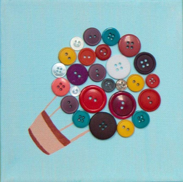 Аппликация с пуговицами
