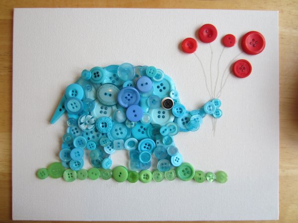 Панно из пуговиц