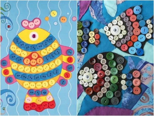 Панно из пуговиц