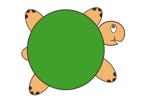 Шаблон черепахи для аппликации