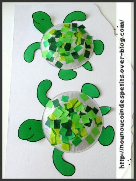 Аппликация черепашка