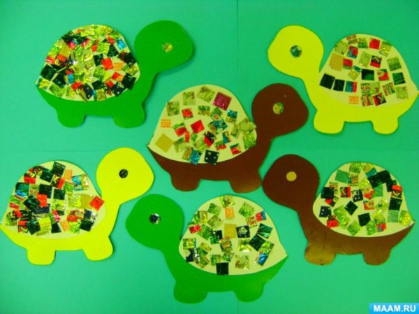 Поделка черепашка из бумаги для детей