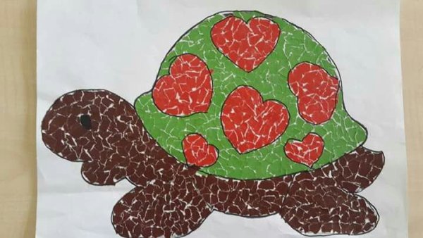 Аппликация из обрывной бумаги