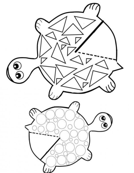 Аппликация черепаха