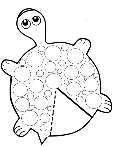 Аппликация черепашка