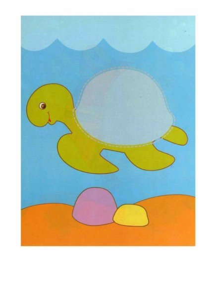 Черепашка аппликация для детей