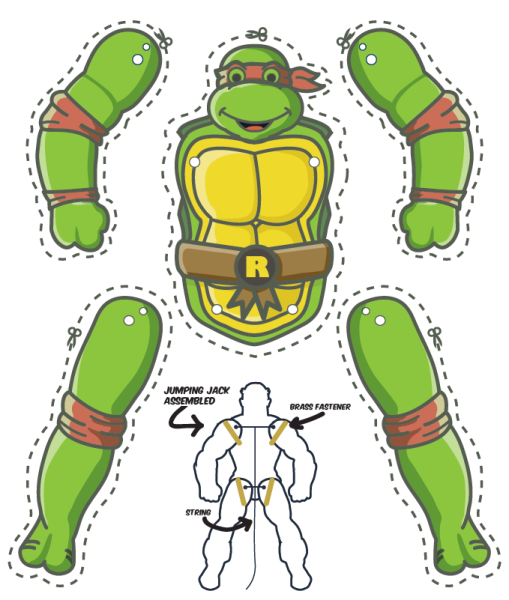 Черепашки ниндзя аппликация