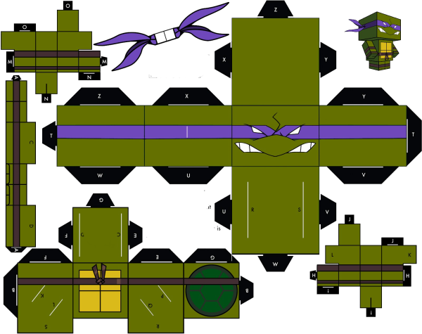 Паперкрафт Черепашки ниндзя