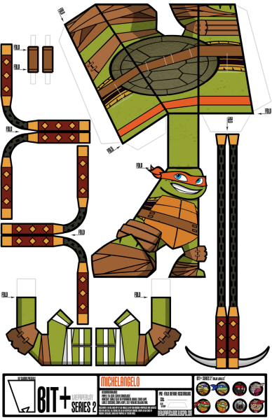 Бумажные фигурки Черепашки ниндзя