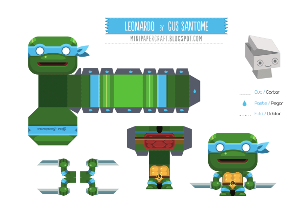 Черепашки ниндзя из бумаги