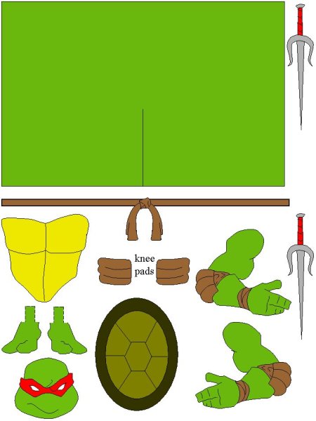 Черепашки ниндзя из бумаги