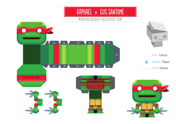 Gus Santome Papercraft черепахи ниндзя