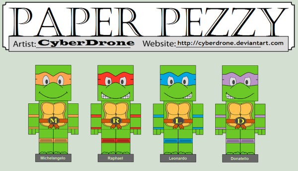 Аппликация черепашка ниндзя из бумаги