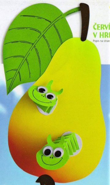 Объемная аппликация груша с червячком