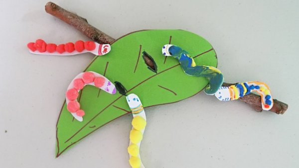 Червяк поделка из бумаги