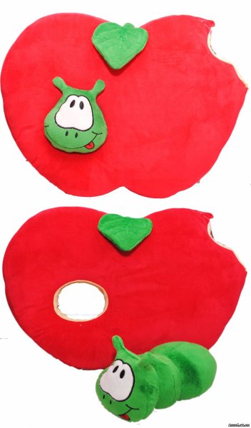 Поделка червячок в яблоке