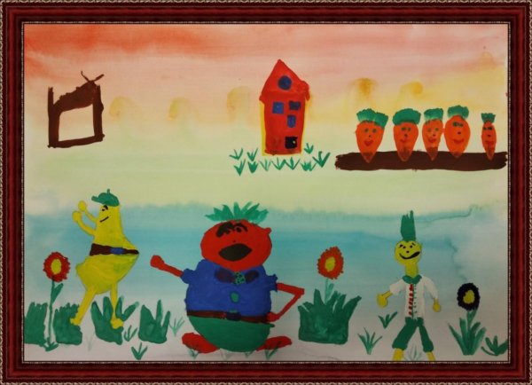 Аппликация Чиполлино для детского сада