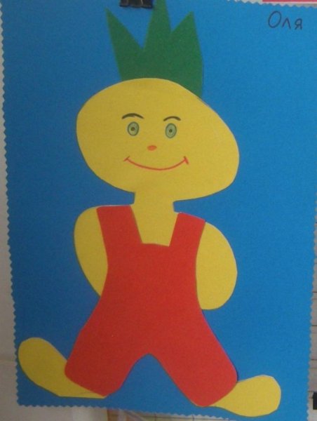 Аппликация лук в средней группе