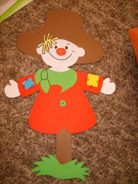 Осеннее пугало аппликация