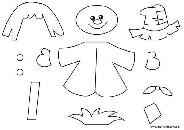 Аппликация пугало огородное