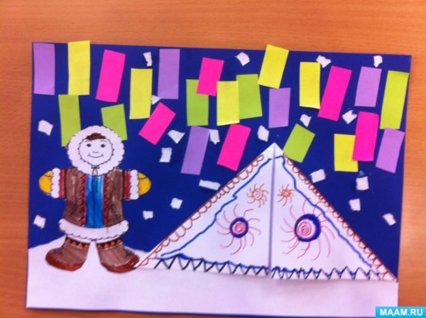 Аппликация на тему Север в подготовительной группе