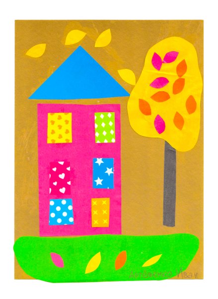 Аппликация домик