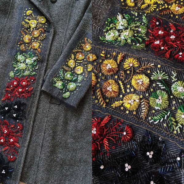 Пальто с вышивкой