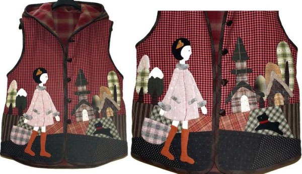 Аппликация из ткани на одежде