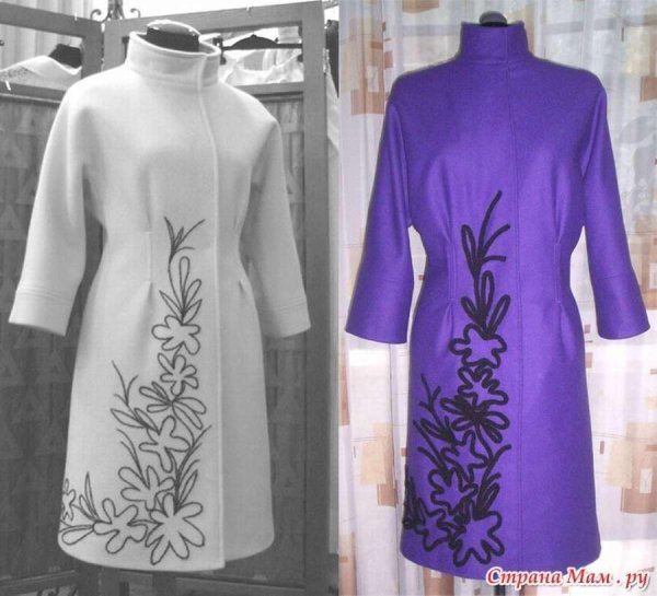 Пальто с вышивкой