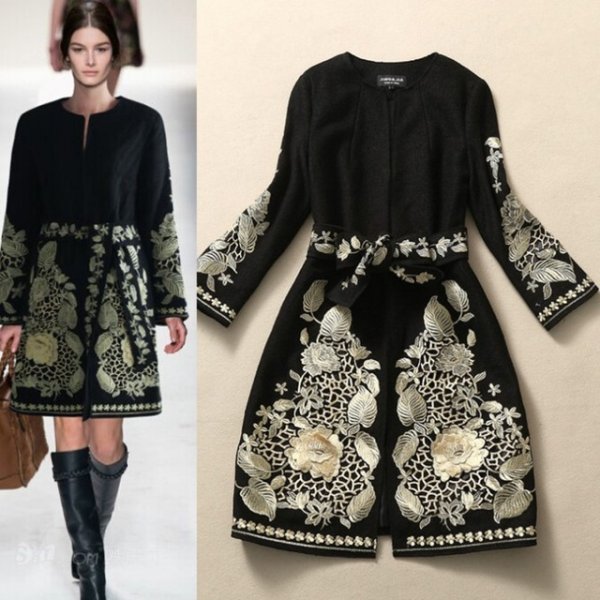 Пальто с орнаментом