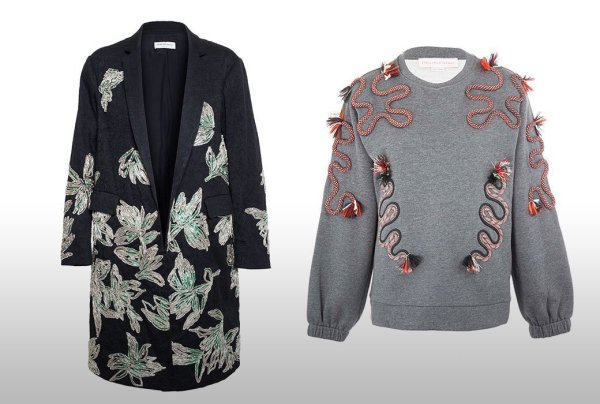 Аппликация на пальто