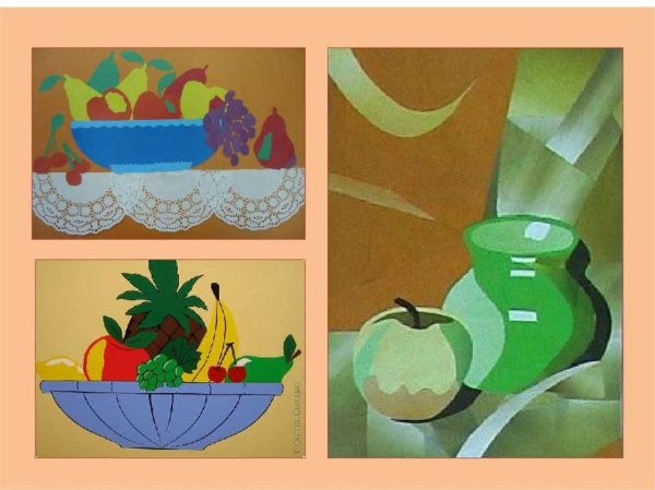 Натюрморт в технике аппликации