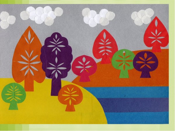 Стилизованная аппликация в детском саду