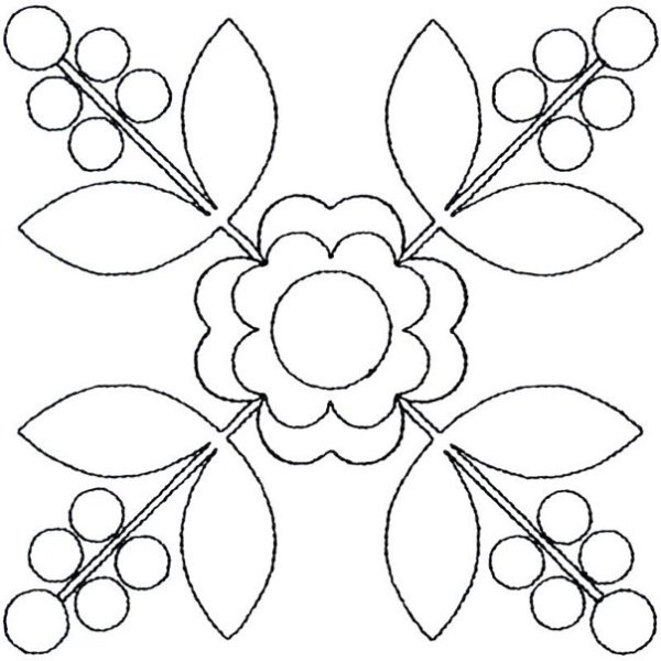 Узор в квадрате для рисования