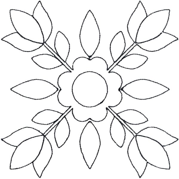 Узор в квадрате для рисования