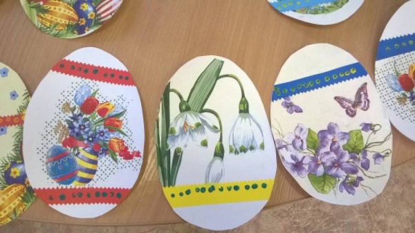 Декупаж из салфеток на Пасху для детей