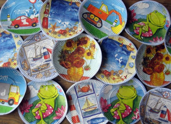 Декупаж тарелки для детей