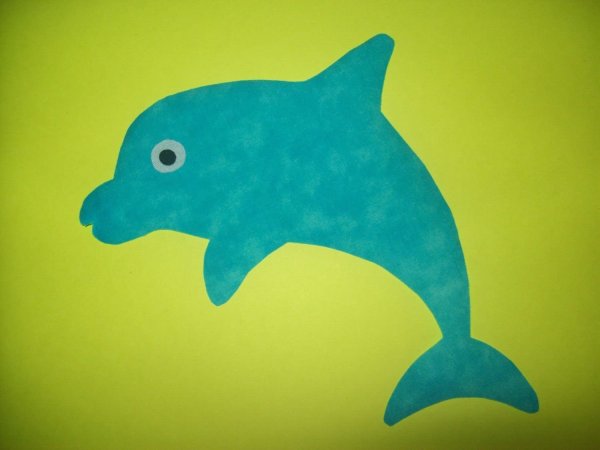 Дельфин аппликация для детей