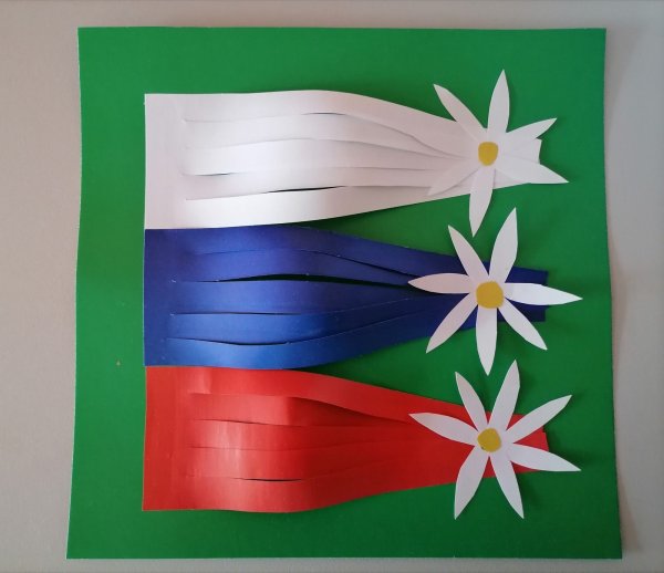 Поделка российский флаг