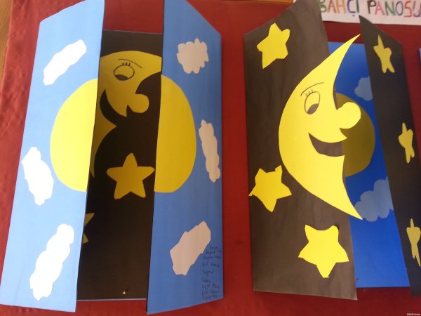 Аппликация для детей день и ночь